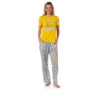 Looney Tunes Women's This Is How I Chill Tossed Tweety Bird Sleep Pajama Short Set, Yellow, XXL