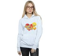 Looney Tunes Women's Tweety Pie Valentine's Day Love Bird Hoodie Sport Grey Small