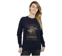 Looney Tunes Women's Wile E Coyote Guitar Sweatshirt in Navy | Size: Small Looney Tunes Navy S