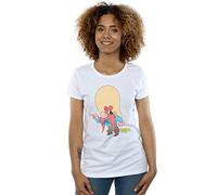 Looney Tunes Women's Yosemite Sam Distressed T-Shirt White Medium