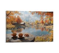 Loongboy Beautiful Scenery Wall Painting 3D Printing Murals Colorful Wall Art Artwork Pictures Canvas Minimalist for Kitchen, Dining Room Etc... Peaceful