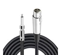 LoongGate Microphone Cable XLR Female to 1/4 Inch 6.35 mm TS Mono Male Plug Unbalanced Interconnect Cord for Amplifiers, Instruments etc. (3M/10ft)