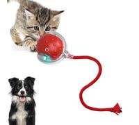 Loongroad Interactive Cat Toy Ball, Electric Cat Toy, Interactive Dog Cat Smart Ball Toy, Three Modes Adjustable with Wake up Function for Small and Medium Dogs and Cats (Red)