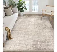 LOONGRUG 6x9 Area Rug Washable Neutral Modern Rug for Living Room Brown