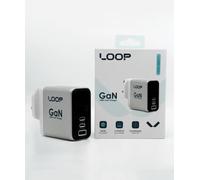 LOOP DIGITAL 140W GaN III Wall Charger with Real-Time Display, 2x USB-C and USB-A, Intelligent Dynamic Power Sharing, QC4+/3.0-PD3.0, Black (White)