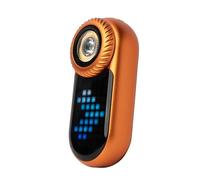 LOOP GEAR LOOPDOT Rechargeable EDC Torch,400 Lumens Ultra-Bright Pocket Flashlight with Customisable RGB Pixel Display,Interactive Games & Adjustable Modes - Ideal Gadget Gift (Orange)