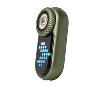 LOOP GEAR LOOPDOT Rechargeable EDC Torch,400 Lumens Ultra-Bright Pocket Flashlight with Customisable RGB Pixel Display,Interactive Games & Adjustable Modes - Ideal Gadget Gift (Green)