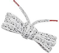 Loop King Shoe Laces- Premium Cement-Textured Sneaker Laces - Perfect for Athletic Individuals (Kids and Adults), White + Red, 7-10 Eyelets / 140cm / 55"