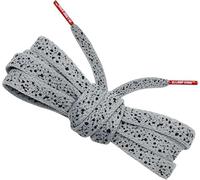 Loop King Shoe Laces- Premium Cement-Textured Sneaker Laces - Perfect for Athletic Individuals (Kids and Adults), Grey + Red, 10+ Eyelets / 150cm / 59"