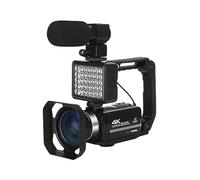 Loop Recording 4K Digital Cameras Time Lapse 48MP Streaming Video Camcorder For Blogger Rotate Screen Webcam Takes Sharp Smooth(16G SD Card)