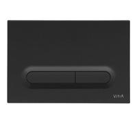 Loop T Dual flush plate, matt black (740-0711)