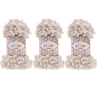 Loop Yarn Alize Puffy Big Loop Baby Blanket Yarn Lot of 3skn 300gr 30yds 100% Micropolyester Soft Yarn Hand Knitting Yarn Super Chunky Bulky Woven Worested Yarn (599)