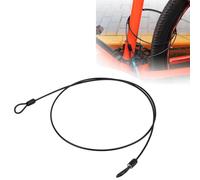 Looped Cable Stainless Steel Security Lock for Bicycle Bike Motorcycle (Black)