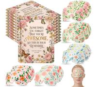 Loopeer 25 Pcs Inspirational Team Eye Mask Disposable for Dry Eyes Self Heating Warm Compress for Women Sleep Travel Essential Relaxing Gifts for Coworkers Friends Motivational Gift