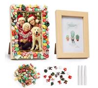 LOOPES Arts and Crafts for Kids,Christmas Photo Frame Birthday Gifts for Girls Age 6 7 8 9 10+Christmas Craft Kits for Kids Creative Gifts for 6-12 Year Olds Girls Decorate Your Own Photo Frame Mosaic