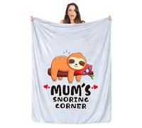 LOOPES Blanket Gifts for Mum,Sloth Mum Gifts,Mum Birthday Gifts Fluffy Blanket Presents for Mummy on Her Birthday Christmas Mother's Day to Mum Mummy Mon(130x170cm/51x67in)