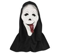 LOOPES Ghostface Maske Halloween Horrorfilm Maske Geist Scream Maske Gruselmaske Cosplay Geister Maske Latex Adult Ghost Face Mask Halloween Kostümzubehör für Halloween Fasching Karneval Party