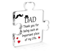 LOOPES Gifts for Dad-Fathers Day Puzzle Plaque Gifts for Dad Dad Gifts From Daughter And Son Acrylic Presents for Dad Best Christmas Gifts Fathers Day Birthday Gifts for Dad Father