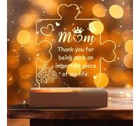 LOOPES Gifts for Mum On Her Birthday,Acrylic Puzzle Night Light Mum Gifts from Son Daughter,Best Mum Birthday Gifts Mothers Day Christmas Presents Gifts for Mum Mother Mom