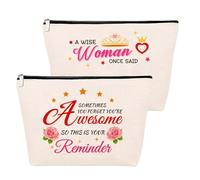 LOOPES Gifts for Women-2pcs Funny Makeup Bag Ladies Birthday Gifts for Friends, Teachers, Colleagues, Nurses