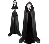 LOOPES Halloween Ghostface Costume with Cape - Scream Mask, Ghost Face & Skull Face Masks for Adults - Call of Duty Cosplay, Party Scary Mask