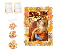 LOOPES Make Your Own Crafts for Kids,2Pcs Autumn Mosaic Photo Frame Crafts Gifts for Girls Boys Age 6 7 8 9 10+Autumn Arts and Crafts Creative Gifts for 6-12 Year Olds Decorate Your Own Photo Frame