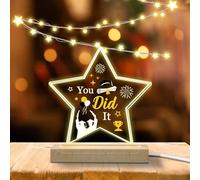 LOOPES Personalised Graduation Gifts for Her/Him,You Did It Acrylic Night Light Class of 2024 Congratulations Graduation Presents Inspirational School Leavers Gifts for Graduate Students Daughter Son