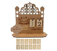 LOOPES Ramadan Decorations For Home,Ramadan Advent Calendar 2024 Wooden Countdown Calendars Eid Ramadan Gifts for Kids Ramadan and Ramadan mubarak Calendar Decor