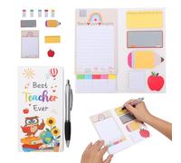 LOOPES Teacher Gifts for Women Men,Teacher Sticky Notes Set with Pen Teacher Teaching Supplies Personalised Teacher Gifts for Teacher End of The Year School Supplies Thanksgiving Retirement