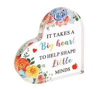 LOOPES Thank You Gift Heart Shaped Acrylic Plaque Retirement Gifts Nurse Gifts Thank You Gifts for Women Men Friends Colleagues Employees Nurses Teacher Christmas Appreciation Presents