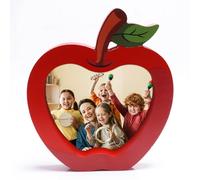 LOOPES Thank You Gift-Wooden Apple Shaped Photo Frame Gifts Personalised Thank You Gifts for Women Men Colleagues Students Nursery Teacher Graduation Christmas Birthday