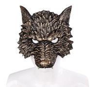 LOOPES Wolf Mask Scary Gold Werewolf Mask Big Bad Wolf Costume Accessories Animal Face Mask Halloween Wolf Masks for Adult Kids Carnival Masquerade Halloween World Book Day