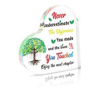 LOOPES Work Colleague Gifts: Heart-Shaped Acrylic Plaque Nurse & Teacher Gifts for Friends, Doctors, Nurses - Perfect for Birthday, Christmas, Retirement