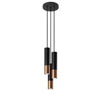 LOOPEZ 3P Pendant Light Black / Copper Length 29, Width 30, Height 100, GU10 Socket Dimmable
