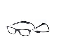 Loopies Magnetic Photochromic Reading Glasses. Unisex, Adjustable, Front Connecting, Flexi Neck Loop,Case & Cloth (Black, +3.50)