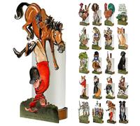 Looprints Fun Toilet Roll Storage & Kitchen Towel Holder Wooden Stand | Bryn Parry Eventing Art | Novelty Kitchen & Bathroom Decor & Accessories | Adds A Touch Of Humorous Decor To Any Equesrtian Home