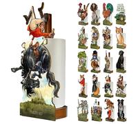 Looprints Fun Toilet Roll Storage & Kitchen Towel Holder Wooden Stand | Thelwell Horse Riding Art | Novelty Kitchen & Bathroom Decor & Accessories | A Touch Of Humorous Decor For Any Equestrian Home.
