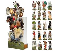 Looprints Fun Toilet Roll Storage & Kitchen Towel Holder Wooden Stand | Thelwell Riding School | Novelty Kitchen & Bathroom Decor & Accessories | A Delightful Equestrian Home Gift For Girls & Women.