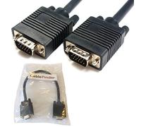 Loops 0.15m VGA Male to SVGA Plug Patch Cable/Lead - Short PC/Laptop Video 15 Pin D Sub