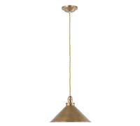 Loops 1 Bulb Ceiling Pendant Light Fitting Aged Brass Finish LED E27 100W Bulb in Metallics Loops Metallics