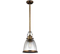 Loops 1 Bulb Ceiling Pendant Light Fitting Aged Brass Finish LED E27 75W Bulb in Metallics Loops Metallics