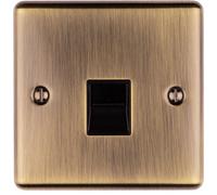 Loops 1 Gang Bt Extension Telephone Wall Socket Antique Brass Secondary Outlet