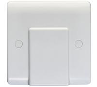 Loops 1 Gangle Single 20A Flex Outlet White Plastic Boiler Appliance Wall Plate Outlet