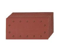 Loops 10 PACK - 1/2 Size Sanding Sheets - Aluminium Oxide |2x 60 | 3x 80 | 3x 120 | 2x 240 Grit | Hook Backing | 115mm x 230mm Rectangle Sand Paper for Sander Machines