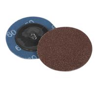 Loops 10 PACK - 50mm Quick Change Mini Sanding Discs - 60 Grit Aluminium Oxide Sheet Loops Multicolor