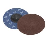 Loops 10 PACK - 75mm Quick Change Mini Sanding Discs - 80 Grit Aluminium Oxide Sheet Loops Multicolor