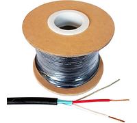 Loops 100m 2 Core Shielded Screened Audio Cable - PURE COPPER - Microphone Lead Reel - Perfect for XLR & 6.35mm Connectors - OFC Instrument/Mic Drop Install Studio Wire