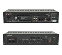 Loops 100V 240W 4 Zone Mixer Amplifier 8Ohm Speaker Splitter Rack Mount Usb Fm Tuner