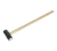 Loops 10lb Hardened Sledge Hammer - Hickory Wooden Shaft - Fine Grained Alloy Steel in Metallics Loops Metallics