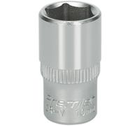 Loops 10mm Forged Steel Drive Socket - 1/4" Square Drive - Chrome Vanadium Socket in Metallics Loops Metallics